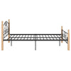Sengeramme svart metall 120x200 cm