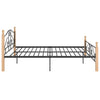 Sengeramme med hodegavl uten madrass svart 140x200 cm metall
