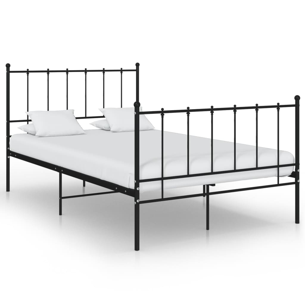Sengeramme svart metall 120x200 cm
