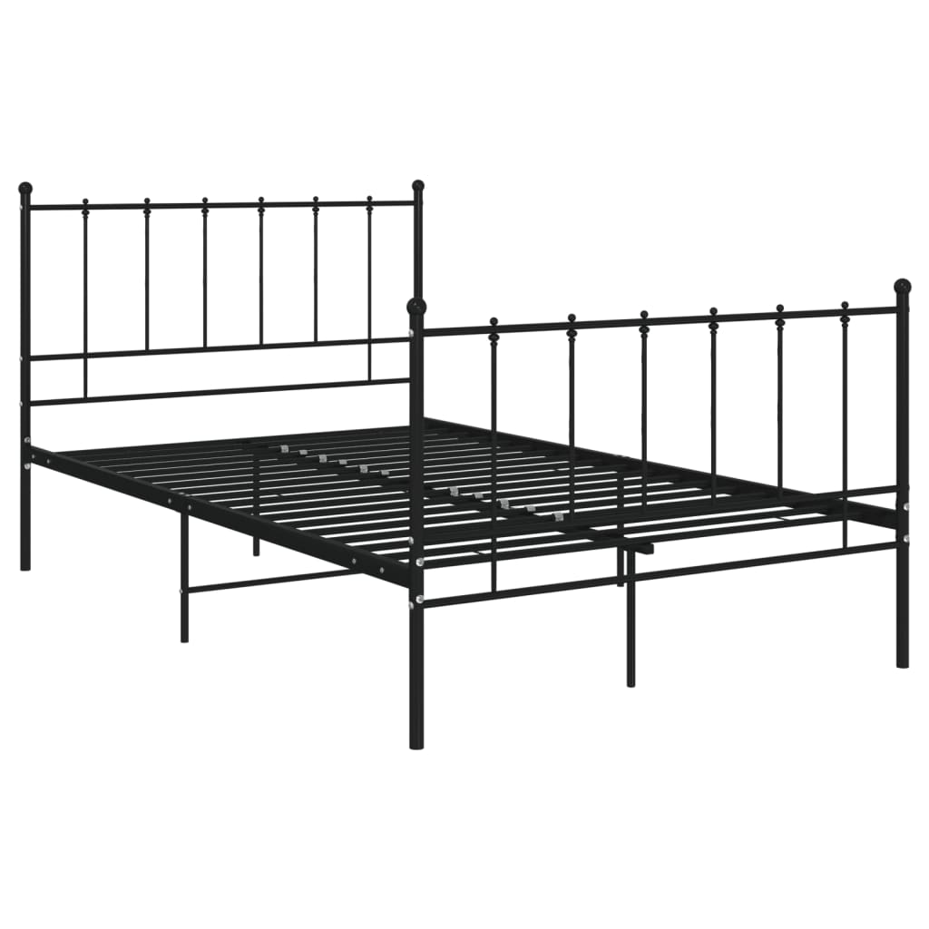 Sengeramme svart metall 120x200 cm