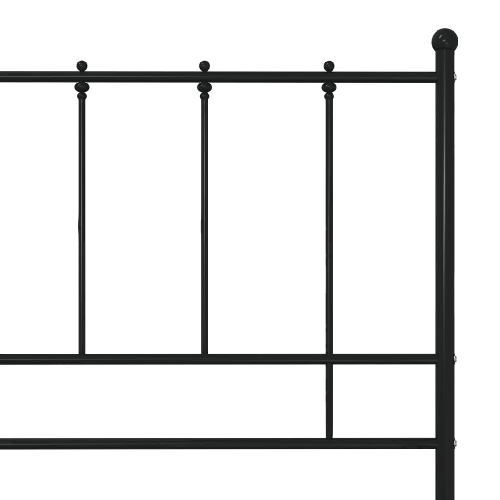 Sengeramme svart metall 120x200 cm