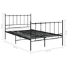 Sengeramme svart metall 120x200 cm