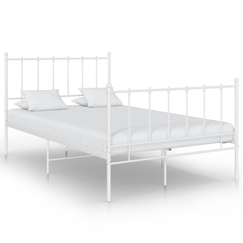 Sengeramme hvit metall 120x200 cm