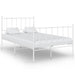 Sengeramme hvit metall 120x200 cm