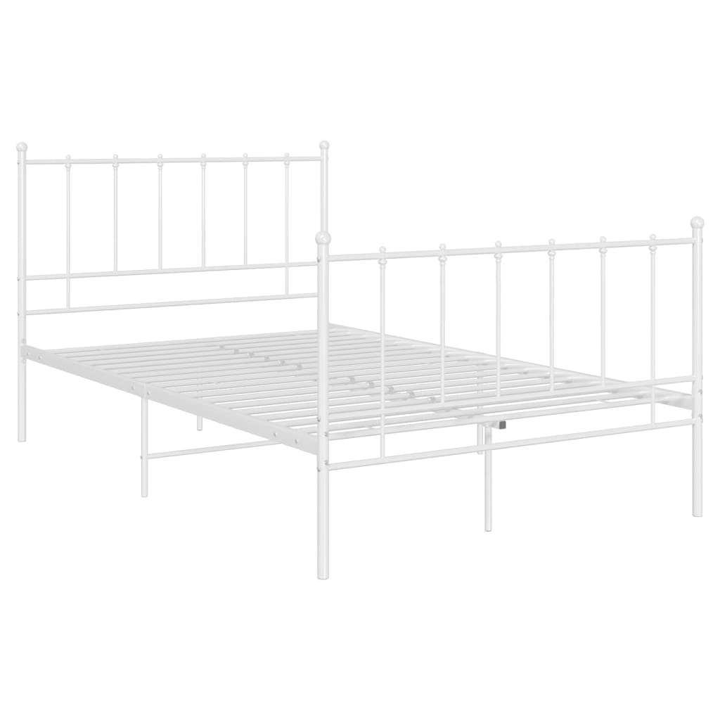 Sengeramme hvit metall 120x200 cm