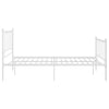 Sengeramme hvit metall 120x200 cm