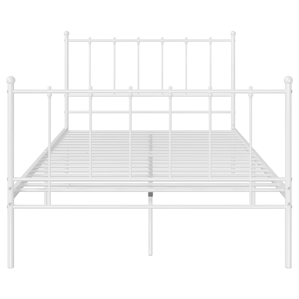Sengeramme hvit metall 120x200 cm