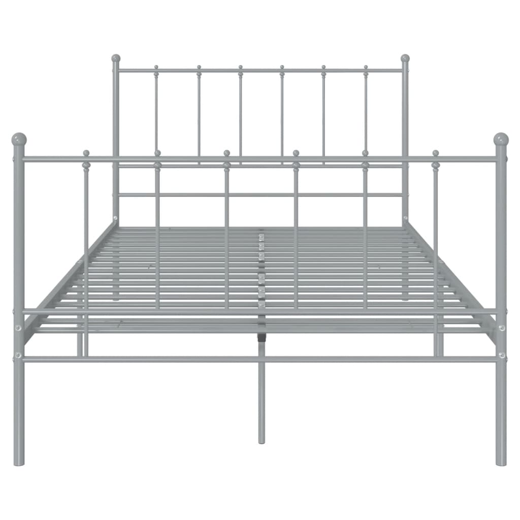 Sengeramme grå metall 120x200 cm