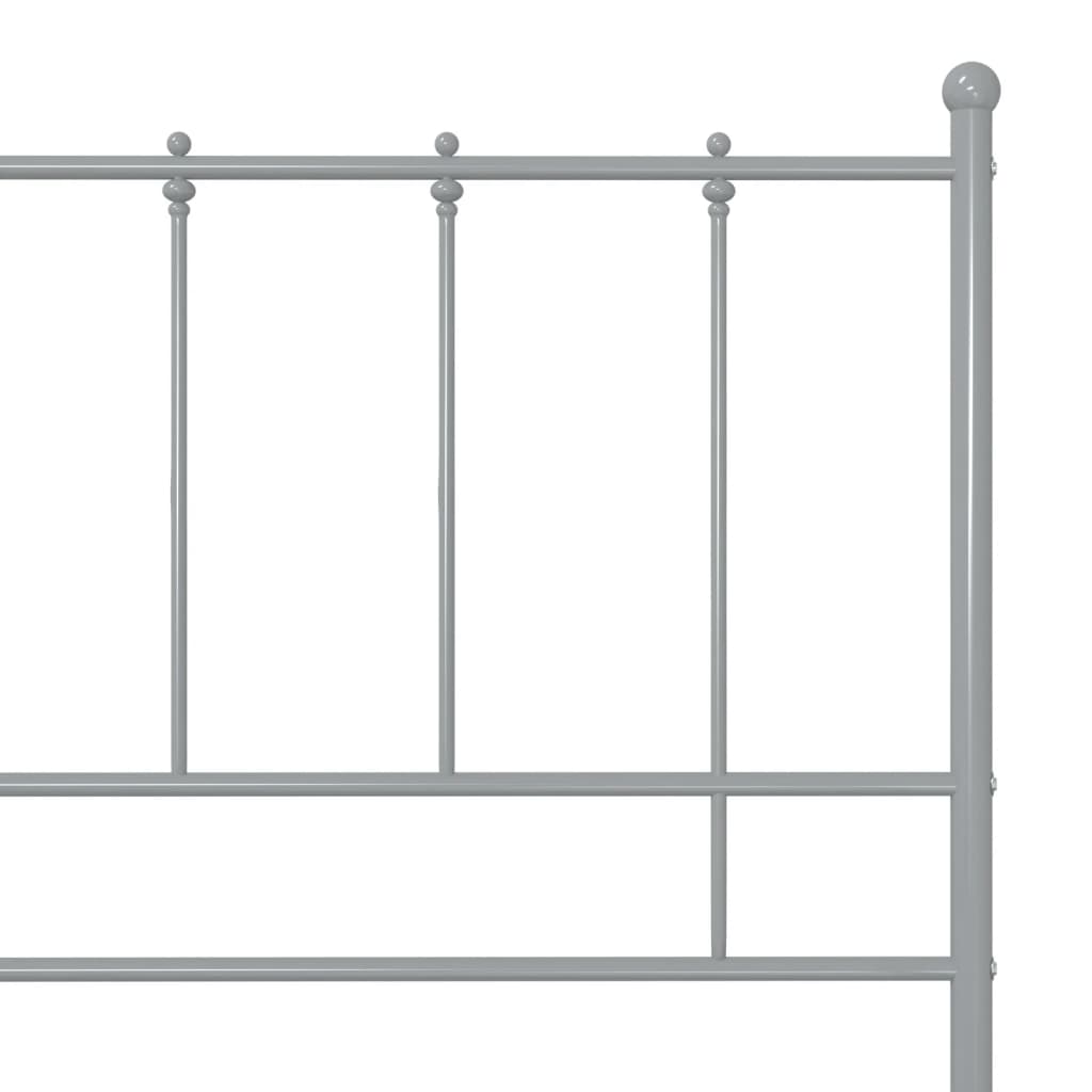 Sengeramme grå metall 120x200 cm