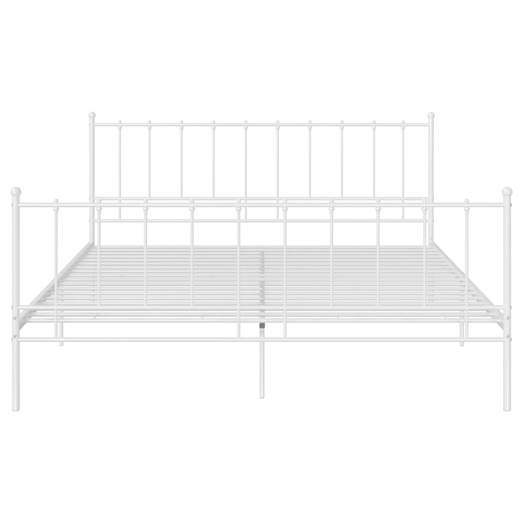 Sengeramme hvit metall 140x200 cm