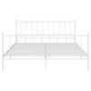 Sengeramme hvit metall 140x200 cm