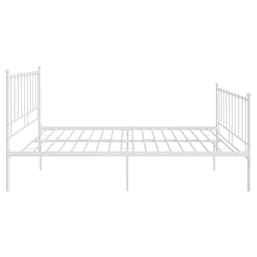 Sengeramme hvit metall 180x200 cm