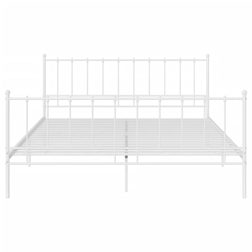 Sengeramme hvit metall 180x200 cm