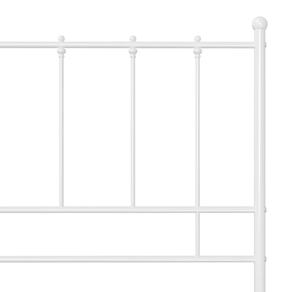 Sengeramme hvit metall 180x200 cm