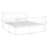 Sengeramme hvit metall 180x200 cm