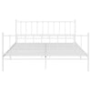 Sengeramme hvit metall 200x200 cm