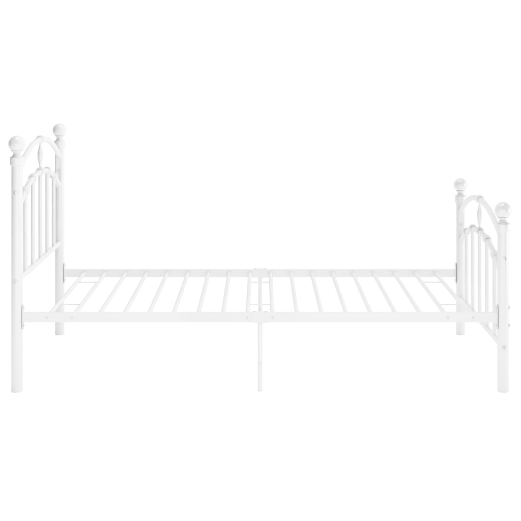Sengeramme hvit metall 100x200 cm