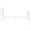 Sengeramme hvit metall 100x200 cm