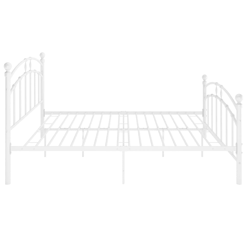 Sengeramme hvit metall 140x200 cm