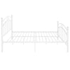 Sengeramme hvit metall 140x200 cm