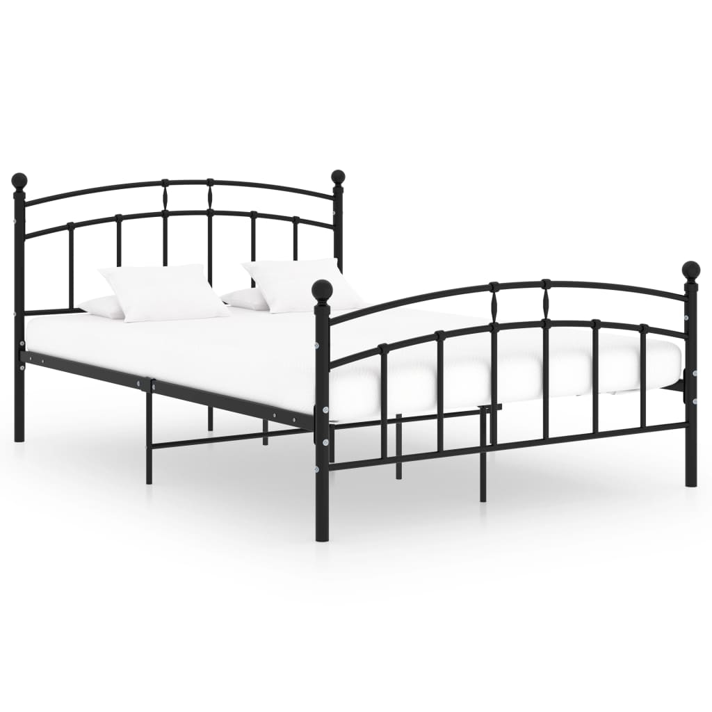 Sengeramme svart metall 200x200 cm