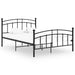 Sengeramme svart metall 200x200 cm