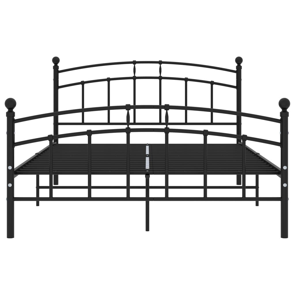 Sengeramme svart metall 200x200 cm