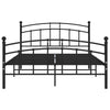Sengeramme svart metall 200x200 cm