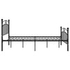 Sengeramme svart metall 200x200 cm