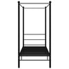 Himmelsengeramme svart metall 90x200 cm