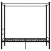 Himmelsengeramme svart metall 100x200 cm