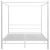Himmelsengeramme hvit metall 180x200 cm