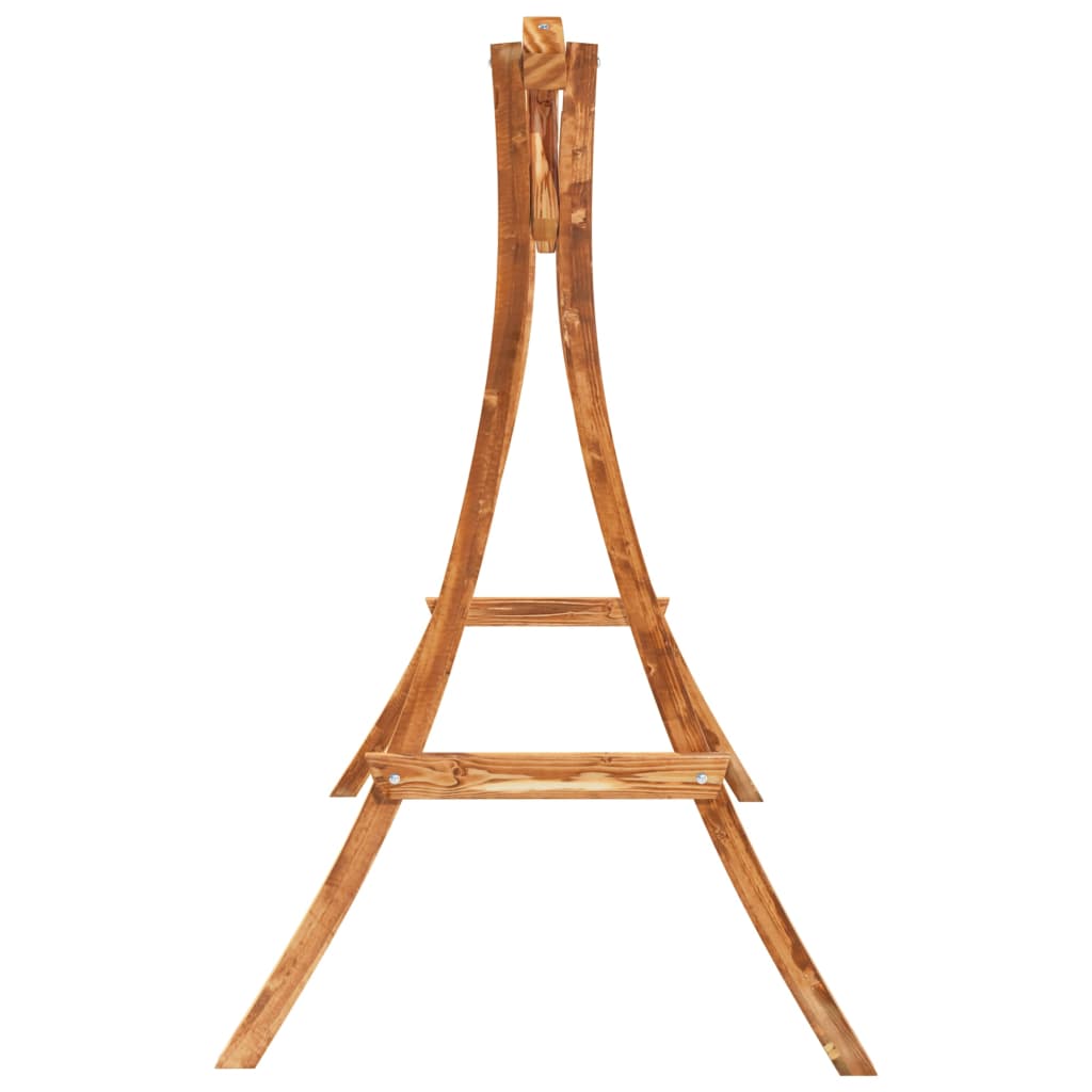 Huskestativ heltre buet tre med teakfinish