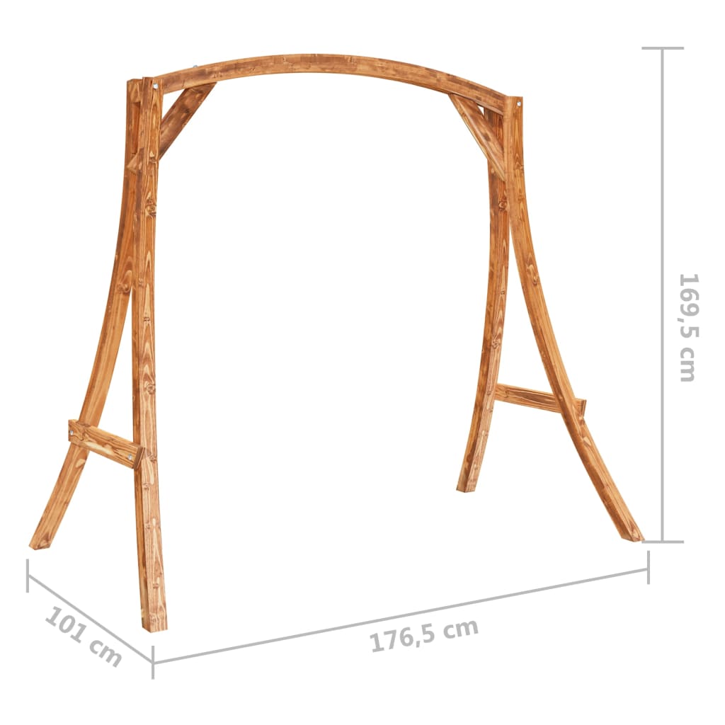 Huskestativ heltre buet tre med teakfinish