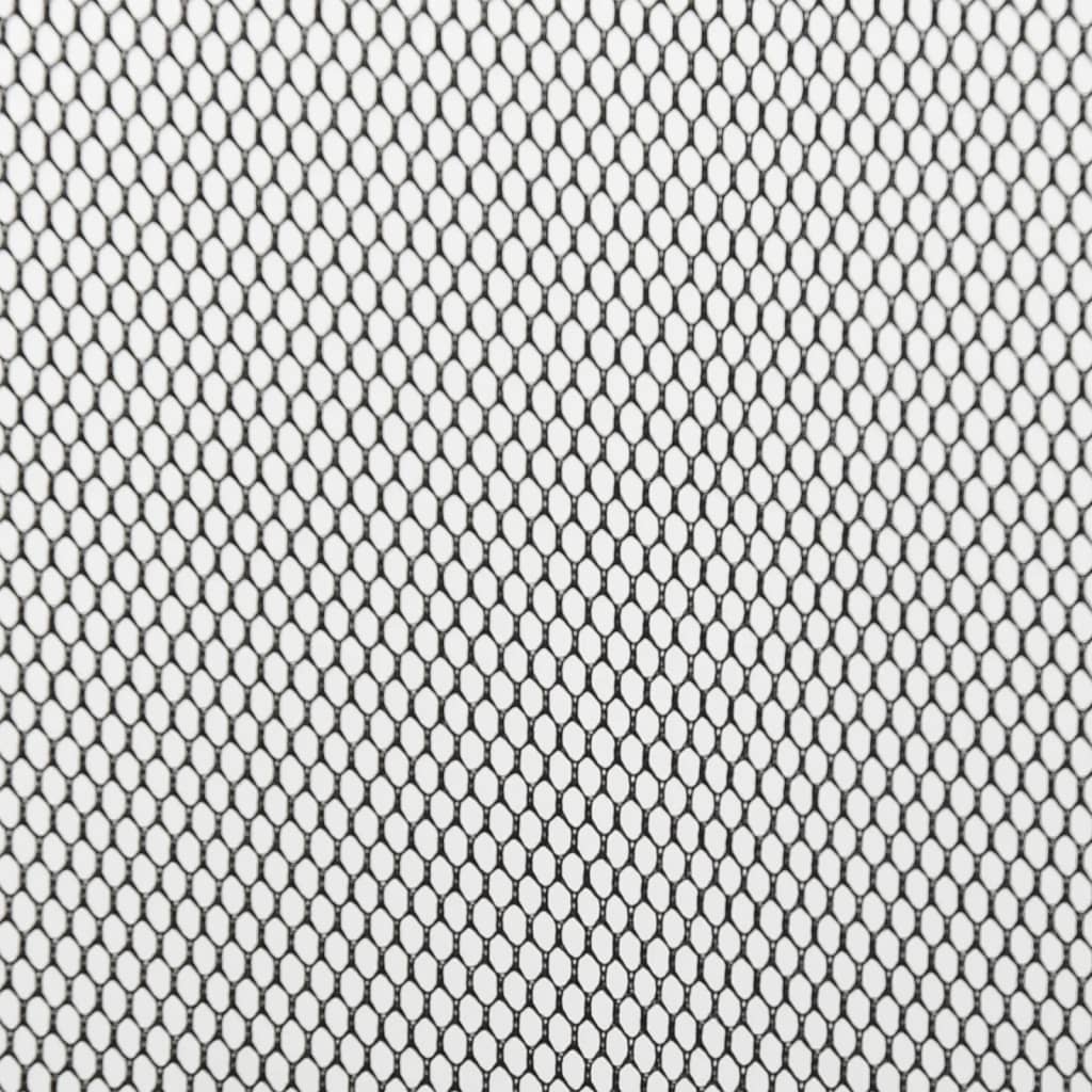 Insektskjerm for dør med 10-delers nettgardin svart 240x240 cm