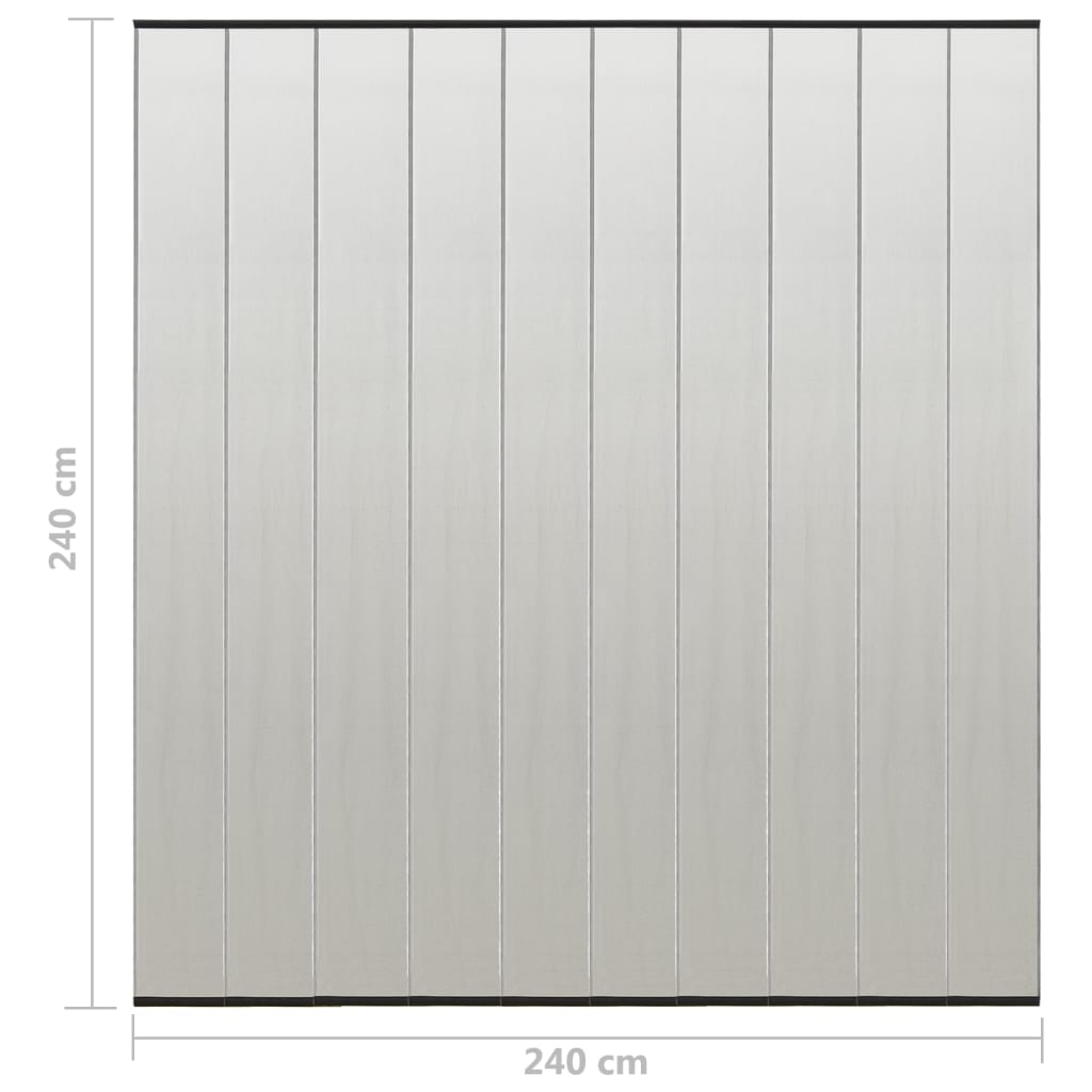 Insektskjerm for dør med 10-delers nettgardin svart 240x240 cm