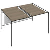 Paviljong med uttrekkbart tak 3x4x2,3 m gråbrun 180 g/m²