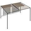 Paviljong med uttrekkbart tak 3x4x2,3 m gråbrun 180 g/m²