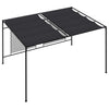 Paviljong med uttrekkbart tak 4x3x2,3 m antrasitt 180 g/m²