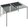 Paviljong med uttrekkbart tak 4x3x2,3 m antrasitt 180 g/m²
