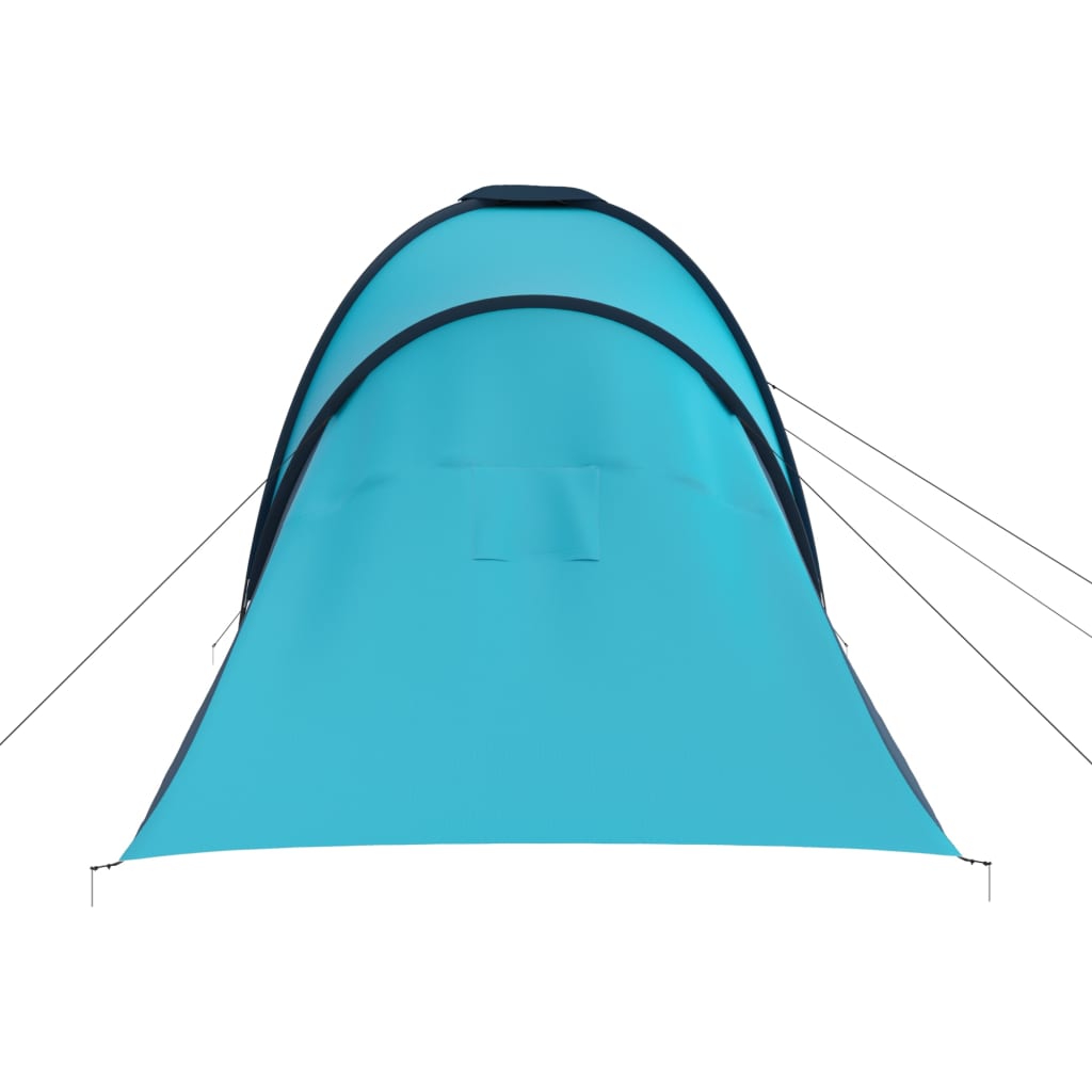 Campingtelt 6 personer blå og lyseblå