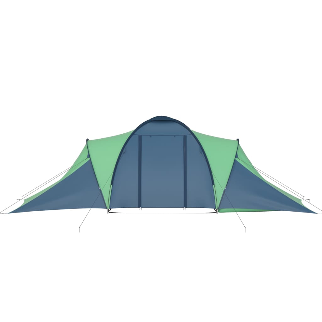 Campingtelt 6 personer blå og grønn