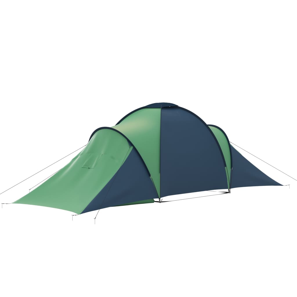Campingtelt 6 personer blå og grønn