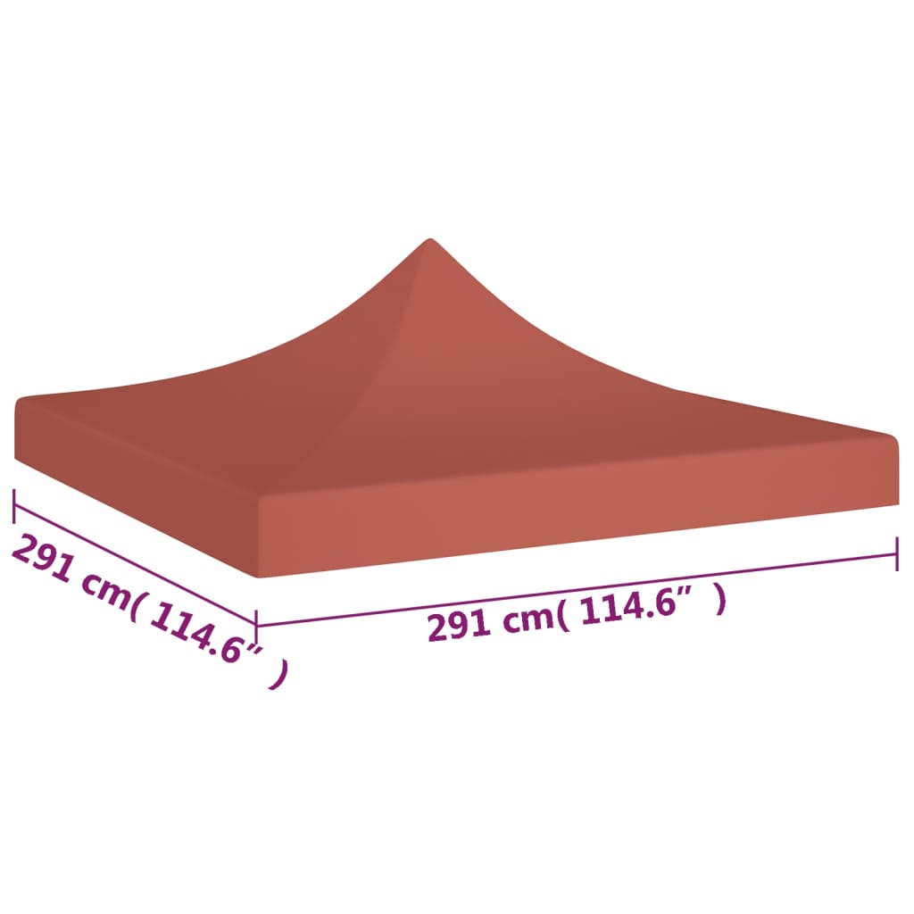 Teltduk for festtelt 3x3m terrakotta 270 g/m²