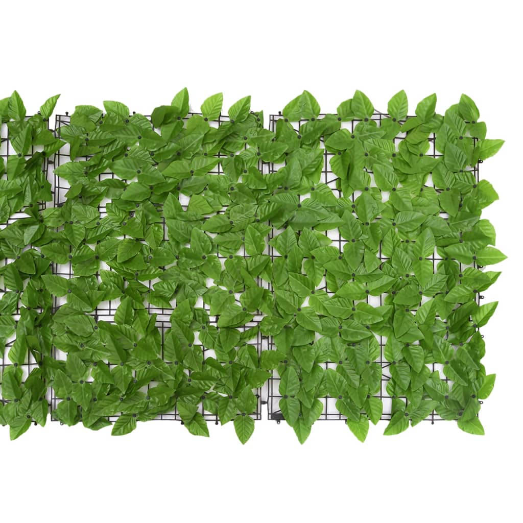 Balkongskjerm med grønne blader 500x75 cm
