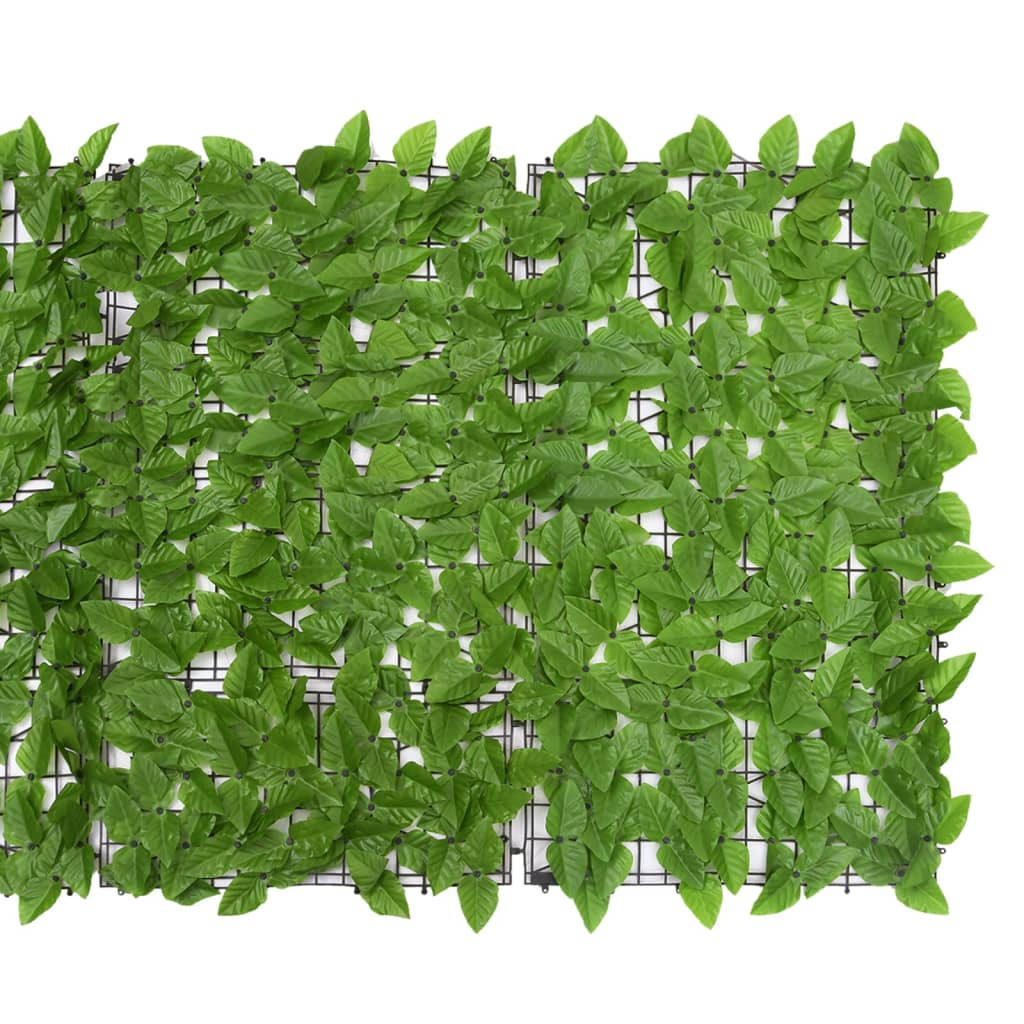 Balkongskjerm med grønne blader 400x100 cm