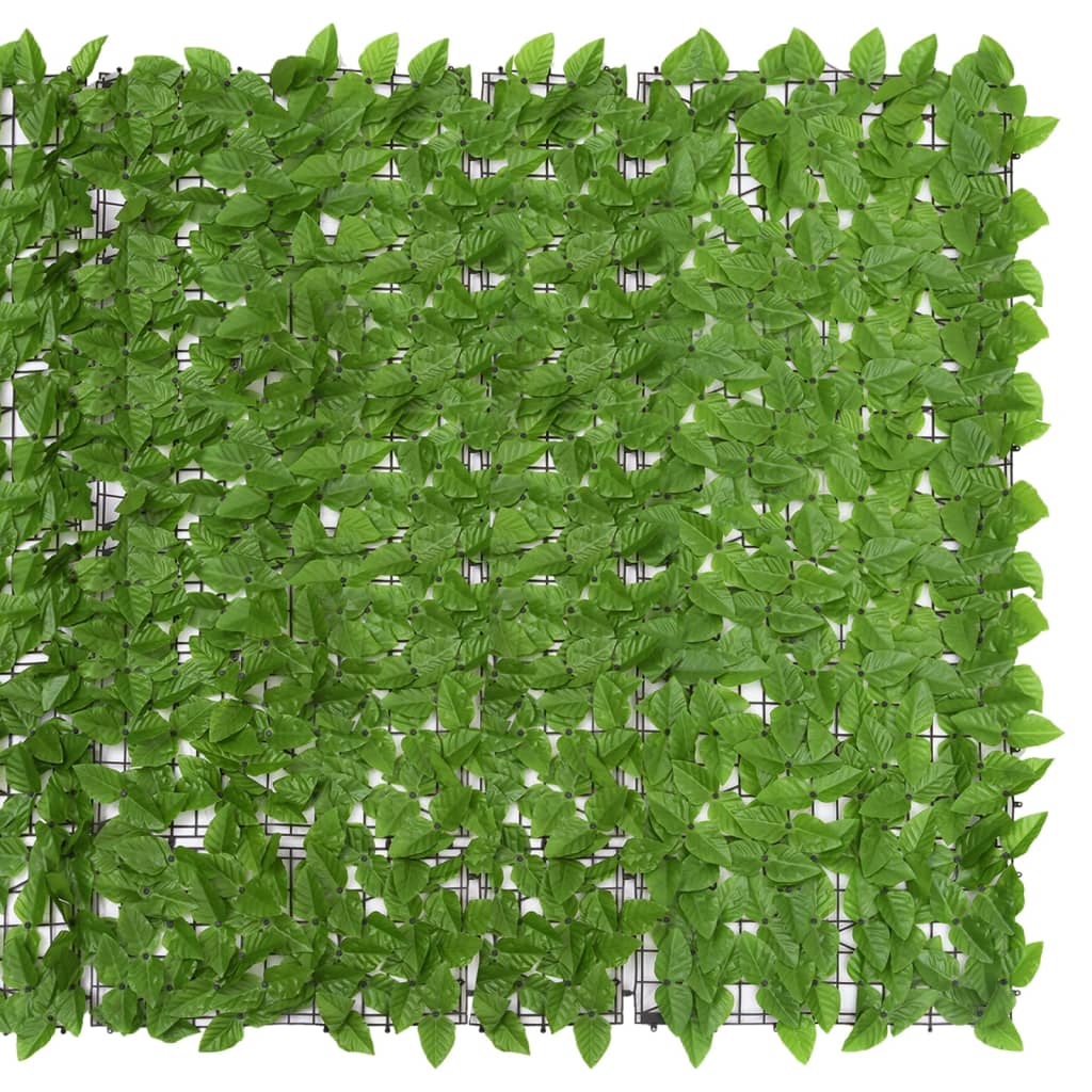 Balkongskjerm med grønne blader 400x150 cm