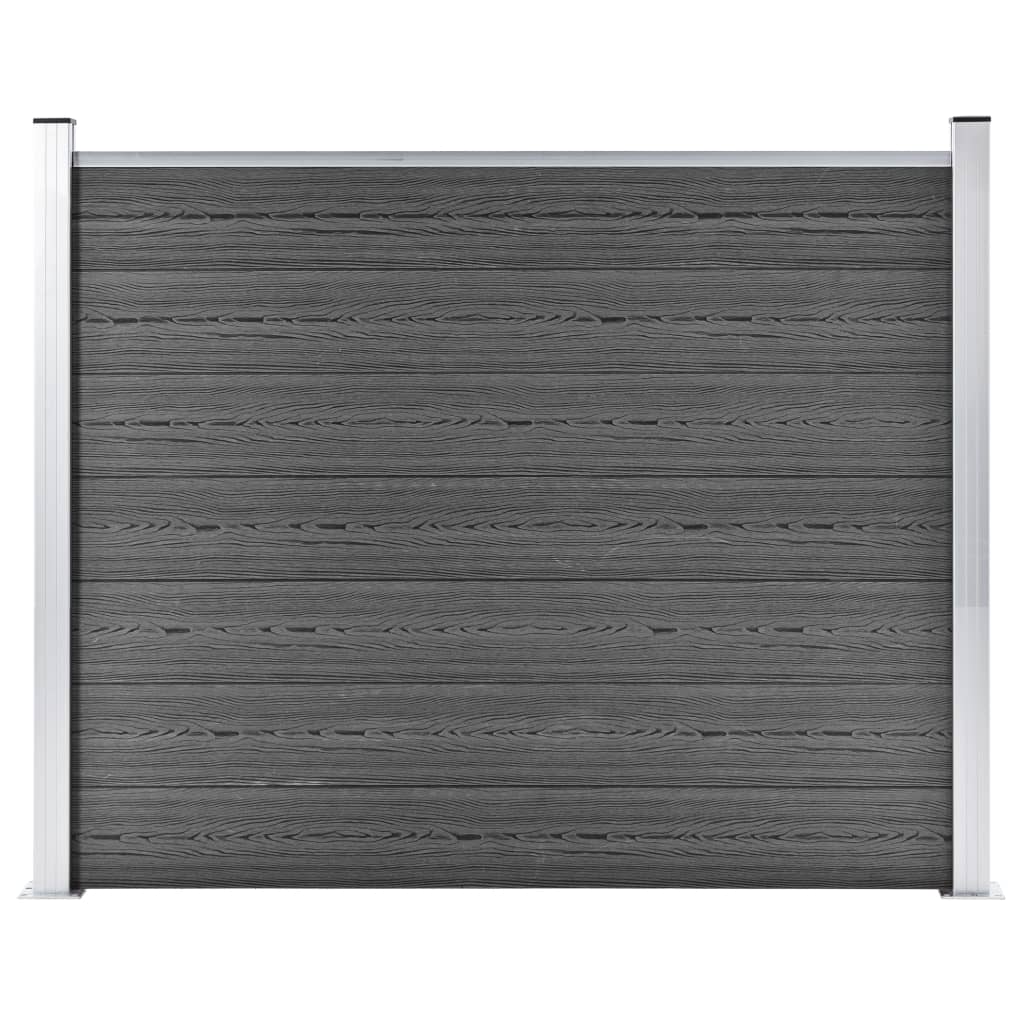 Gjerdepanel WPC 180x146 cm svart
