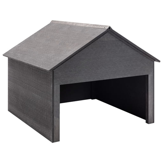 Garasje for gressklipper grå 80x80x70 cm WPC