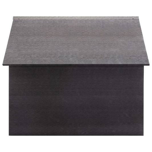 Garasje for gressklipper grå 80x80x70 cm WPC